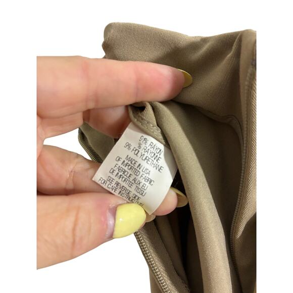 Theory Stretch Pants Khaki S Cropped Curvy Fit Work Career Business Travel Glam - Picture 5 of 6